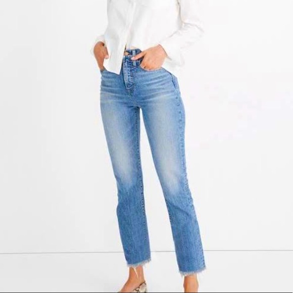 kate spade Denim - 💙🖤Vintage Style Kate Spade Straight Leg Frayed Blue Jeans🖤💙